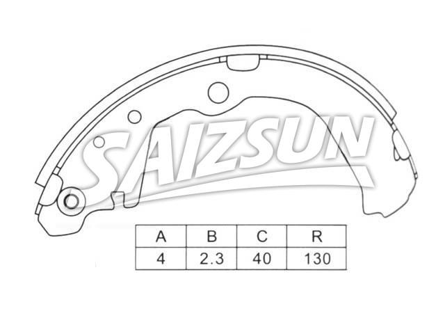 Brake Shoe Set:K1195