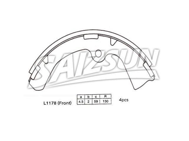 Brake Shoe Set:K1178