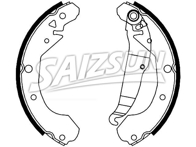 Brake Shoe Set:96298282