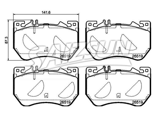 Brake Pad Set:000 420 04 04