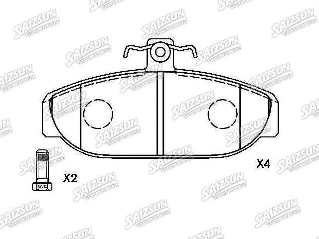 тормозная кладка Brake Pad Set:270 195