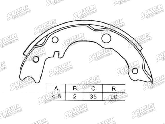 Brake Shoe Set Brake Shoe Set:MC869379