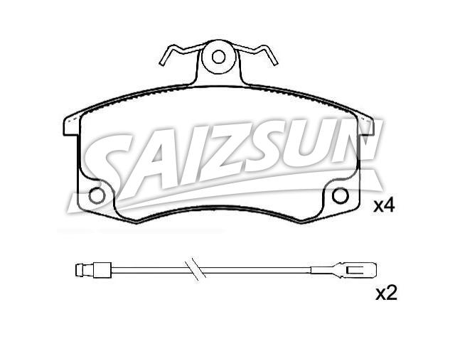 тормозная кладка Brake Pad Set:2108-350 1080