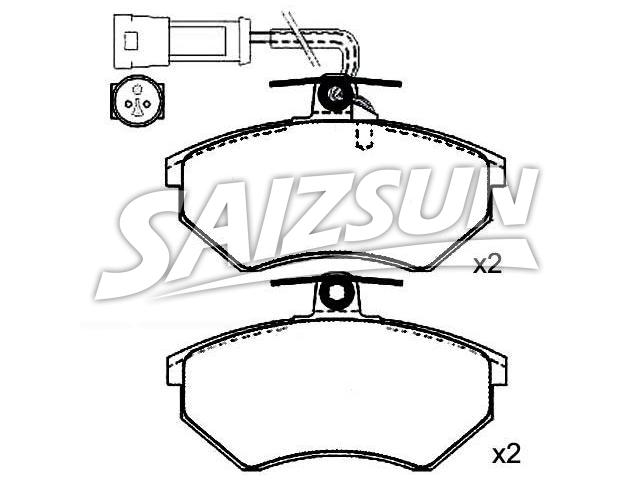 тормозная кладка Brake Pad Set:357 698 151 F